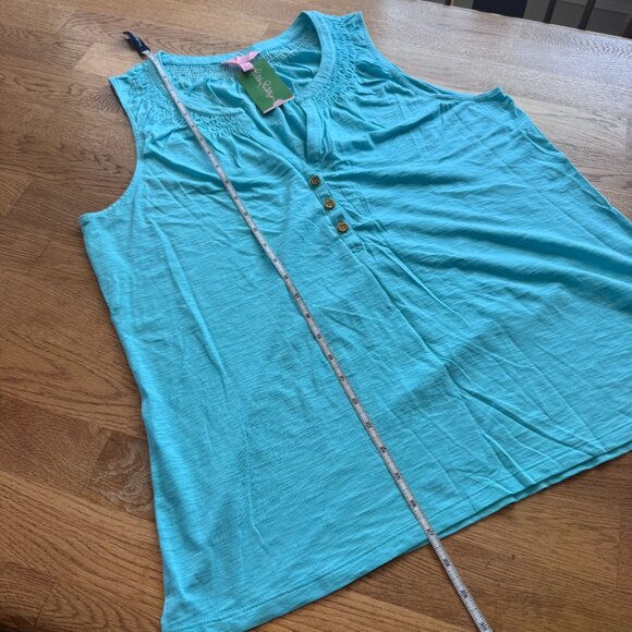 Lilly Pulitzer Essie Tank Top Shorely Blue Size XL NWT - Picture 10 of 10